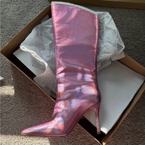 Steve Madden Pink Stiletto Knee Boot